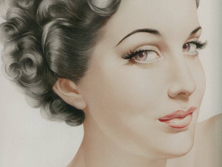 Vargas, Black-Haired Beauty (Detail)