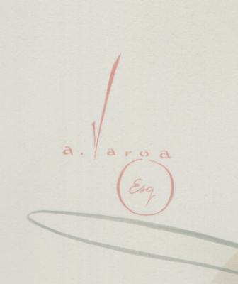Vargas, Detail of Signature